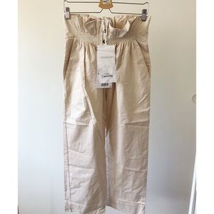 Mango elastic crop pants